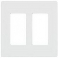 LUT-CW2WH Claro - 2 Gang Décor Wall Plate - White