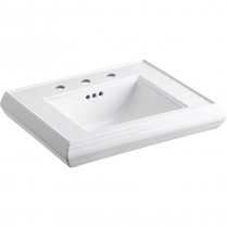 LB-K61 Kohler 8" Memoirs Pedestal Vessel Only, White