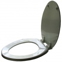 LB-TS2R Elongated Wood White Toilet Seat