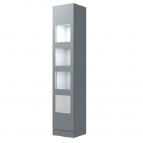  Tall Display Cabinet with 4 LED Lit Windows