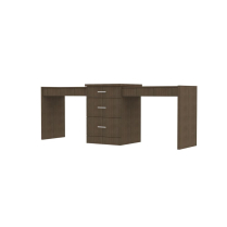  Classic Double Table with 3 Drawer Pedestal