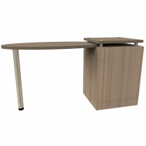  Oval Right Hand Table with 1 Door Pedestal