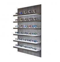 locking eyewear display, locking shelf display, locking sunglass shelf display