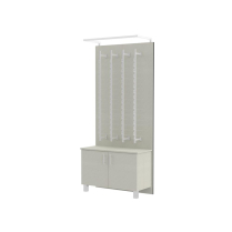  37.5"W Panel + Bar Light + Rods with Storage
