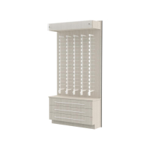  45.5"W Panel + Light Soffit + Rods with Storage