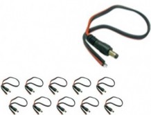 AZCO-AZCC302 Camera Power Connector - Male pigtail (10/pkg)