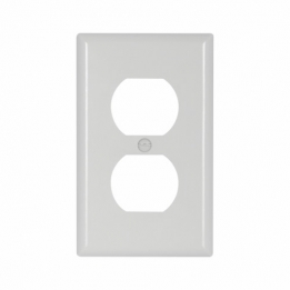 CWD-2132W Single Gang Duplex Wall Plate - White