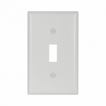 CWD-2134W 1 Gang PVC Toggle Switch Plate - white