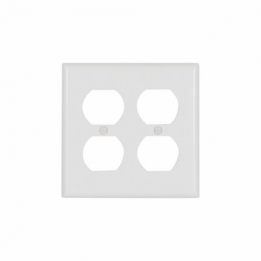 CWD-2150W Double Gang Duplex Wall Plate - White