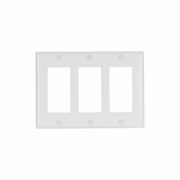 CWD-2163W 3 Gang Decorator Plate - white