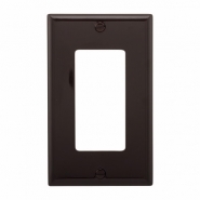 CWD-5151B 1 Gang Nylon Decorator Plate - Brown