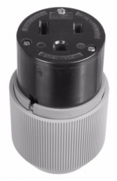 CWD-6711N 2P3W Plug 5-50C 50A 125V - Female Industrial Black & Gray