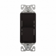 CWD-7503BK Residential Grade Decora 3 Way Switch - Black