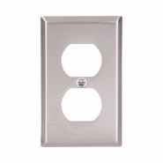 CWD-93101 Single Gang Duplex Wall Plate - Stainless Steel 302/304