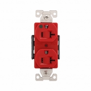 CWD-AH8300RD 2P3W Duplex Receptacle 5-20R 20A 125V - Hospital Grade Red