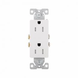 CWD-TR1107W TR Decora Residential Duplex Recepticle - 15A 125V - White