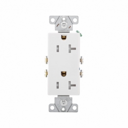 CWD-TR1307W TR Decora Residential Duplex Recepticle - 20A 125V - White