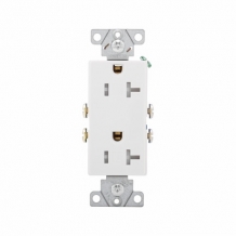 CWD-TR1307W TR Decora Residential Duplex Recepticle - 20A 125V - White