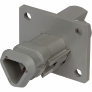 DEU-DT043PLE08 3 Pin - DT Series - Panel Mount Shrink Boot