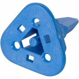 DEU-W3S1939 3 socket wedge Keyed - DT Series - Blue