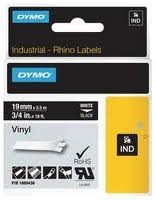 DYM-1805436 Dymo - 3/4" x 18 feet - white on black vinyl