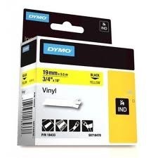 DYM-18433 Dymo - 3/4" x 18 feet - black on yellow vinyl