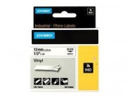 DYM-18444 Dymo - 1/2" x 18 feet - black on white vinyl