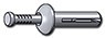 FAF-120025 1/4" x 1" Zinc Alloy Nail in Anchor (100/pkg)