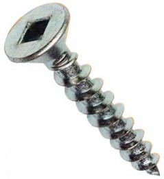 FAF-159124 #8 x 1" - Woodscrew - Robertson, Plated (100/pkg)