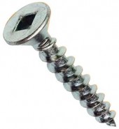 FAF-938750 #8 x 1" - Woodscrew - Robertson, Plated (400/jar)