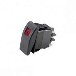 GCE-353510 Marine Rocker Switch - On/Off SPST 20A 12Vdc - Red