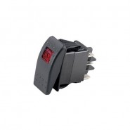 GCE-353570 Marine Rocker Switch - MOn/Off/MOn DPDT 20A 12Vdc - Red