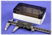 HAM-1554C2GYSL Polycarbonate Enclosure w/Smoked Lid 4.70"x2.60"x1.60"