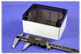 HAM-1554F2GYSL Polycarbonate Enclosure w/Smoked Lid 4.70"x3.50"x2.40"