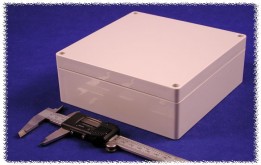 HAM-1554R2GY Polycarbonate Enclosure w/Lid 6.30"x6.30"x2.40"