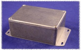 HAM-1590P1F Diecast Aluminum Enclosure w/Bottom Flange 6.01"x3.24"x1.81"