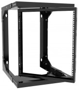 HAM-HWMR1912UBK 12U Heavy Duty Adjustable Pivoting Wall Mount Rack