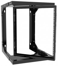 HAM-HWMR1920UBK 20U Heavy Duty Adjustable Pivoting Wall Mount Rack