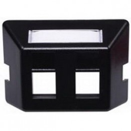 HUB-FP2BK Furniture Plate - 2 Port - Black