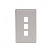HUB-IFP13W 3 Port Face Plate - White