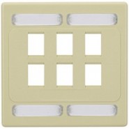 HUB-IFP26W 6 Port Face Plate - Double Gang - White