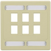 HUB-IFP26W 6 Port Face Plate - Double Gang - White