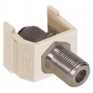 HUB-NSF70W netSELECT - F-Type - F/F Bulkhead Coupler - Nickel - White