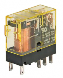 IDEC-RJ2SCLA240 IDEC - DPDT Relay 8 pin Faston Base 8A 240Vac w/LED