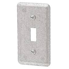 KORA-SMP20126 Single Toggle Switch Plate - Galvanized - 4"x2-1/2"