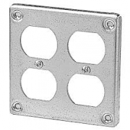 KORA-SMP20130 4x4 Double Duplex Galvanized Face Plate