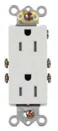 KORA-SWD45111 TR Decora Residential Duplex Receptacle - 15A 125V - White