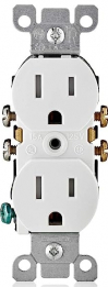 KORA-SWD45176 TR Duplex Residential Receptacle - 15A 125V - White