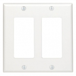 KORA-SWD45221 Two Gang Decora Wall Plate - White