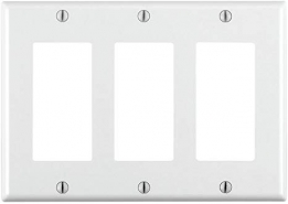 KORA-SWD45231 Three Gang Decora Wall Plate - White